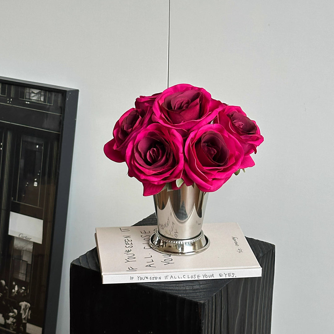 Elegant Faux Rose Flower Arrangement