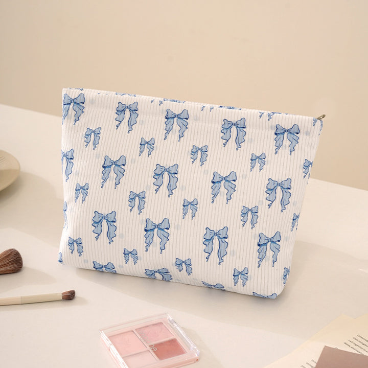 Playful Bow-Patterned Makeup Pouch Kalsten