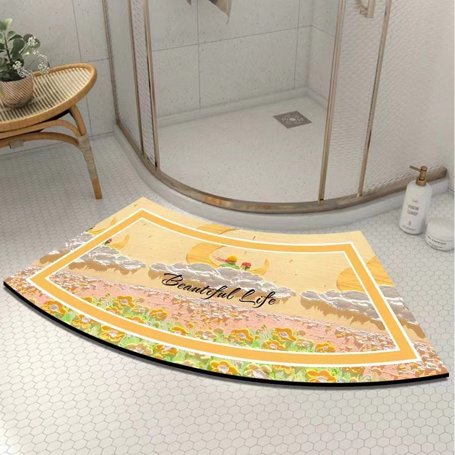 Artistic Curved Bath Mat Kalsten