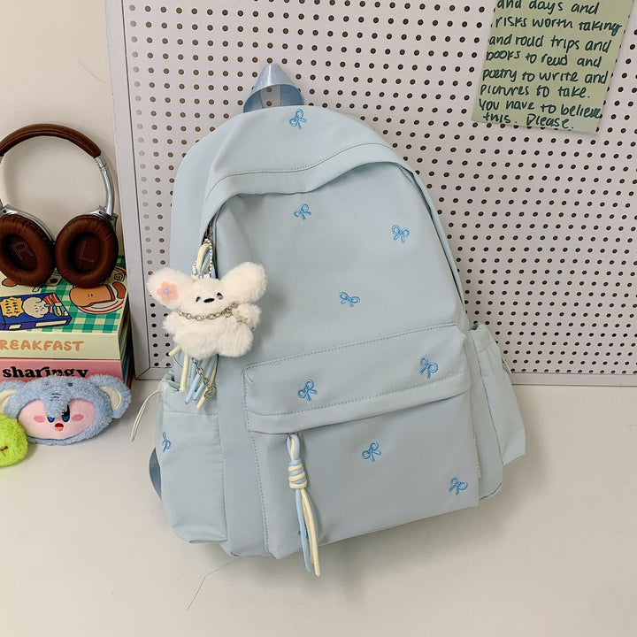 Backpack with Charming Bow Design and Practical Compartments Kalsten