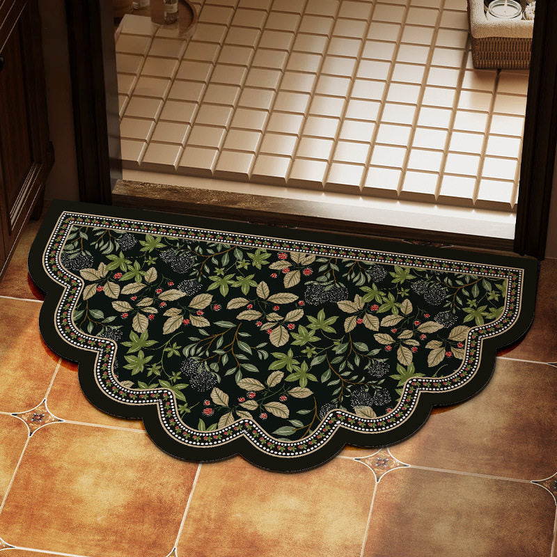 Elegant Floral Design Area Mat