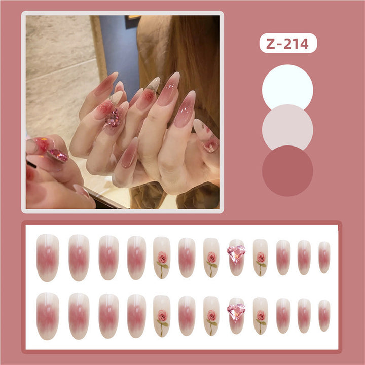 Artistic Floral Press-On Nail Design Set