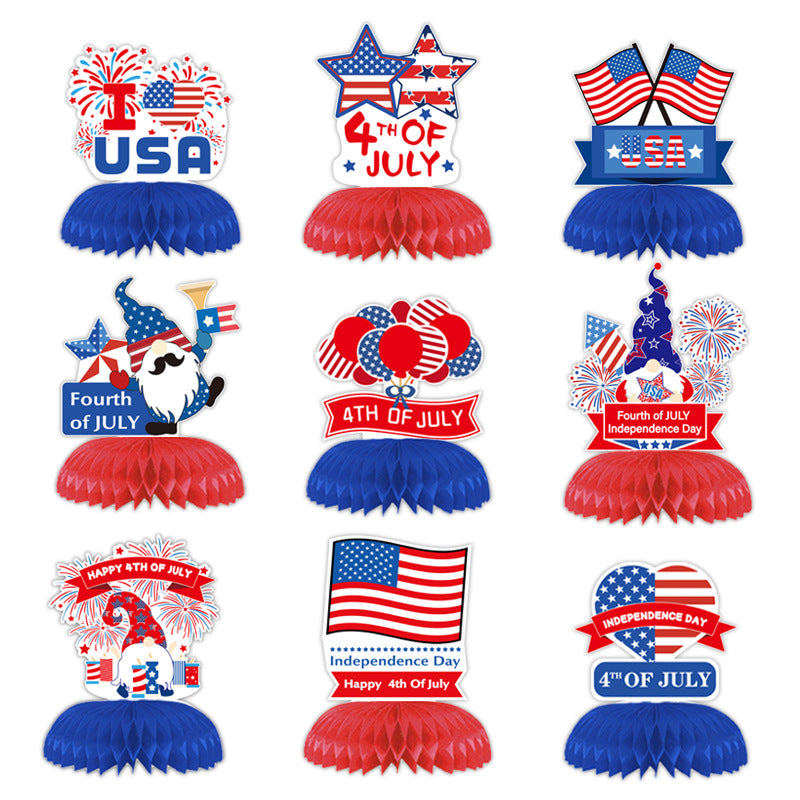 Unisex nan novelty patriotic party glasses assortment with themed foam toppers and mixed star and heart lens shapes Kalsten