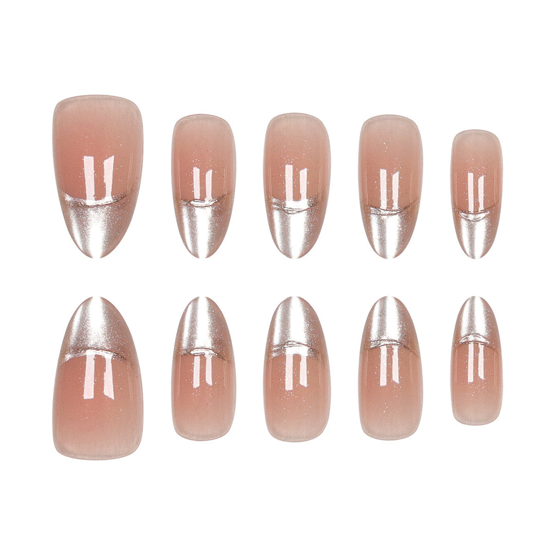 Elegant Stiletto Press-On Nails with Pearlescent Finish Kalsten