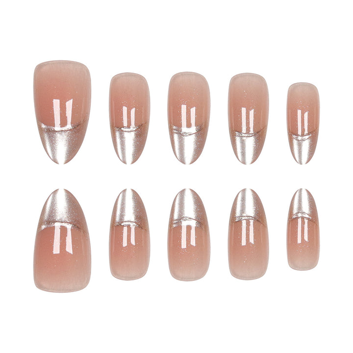 Elegant Stiletto Press-On Nails with Pearlescent Finish Kalsten