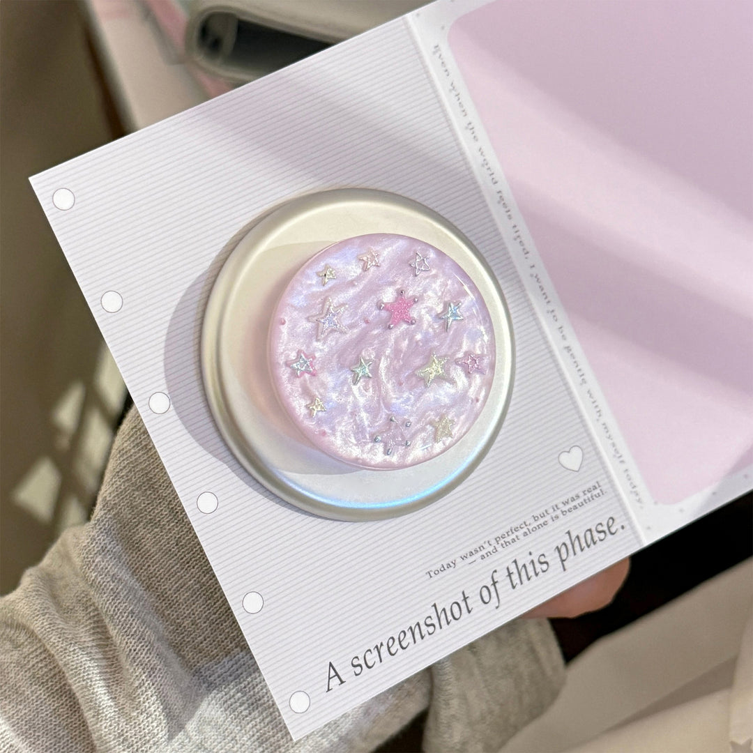 Shiny cosmetic mirror with star motif Kalsten