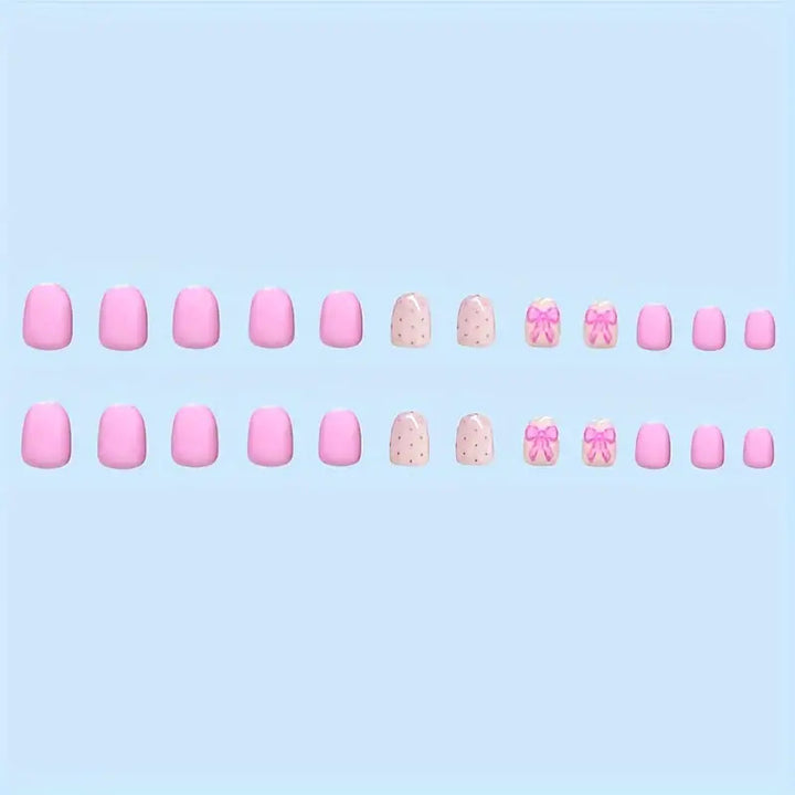 Decorative Bow-Accent Press-On Nails Kalsten