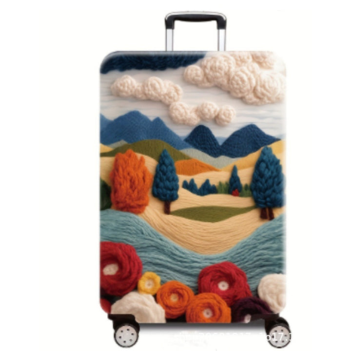 Women's hard shell suitcase with stylish landscape design Kalsten