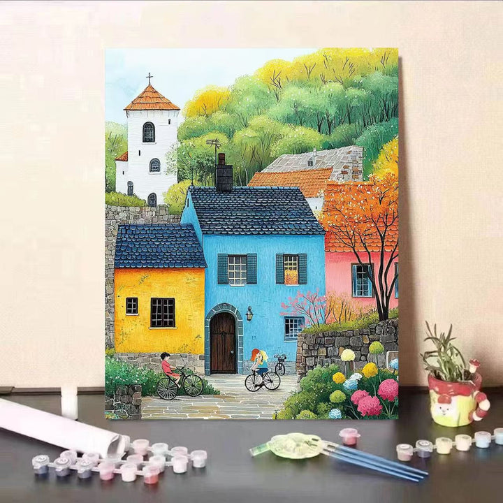 Scenic Village Paint by Numbers Art Kit Kalsten