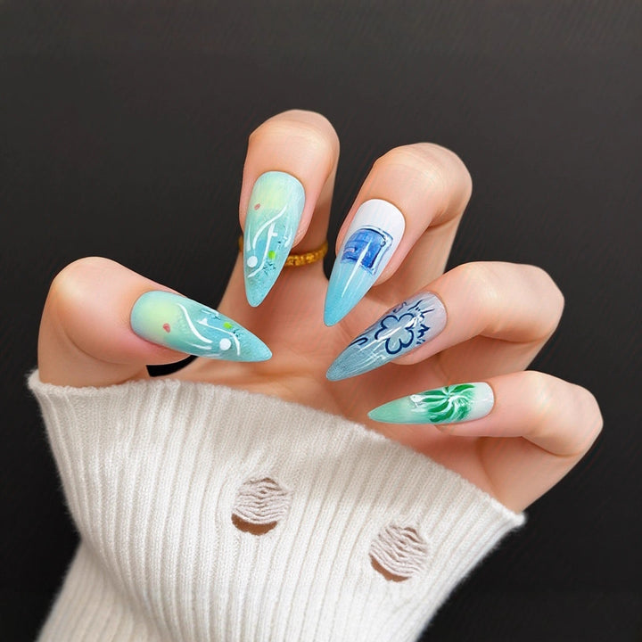 Artful Nail Extensions with Elegant Tips Kalsten