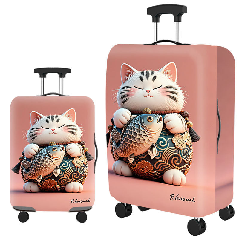 Tropical Leaf Print Hard Shell Luggage Kalsten
