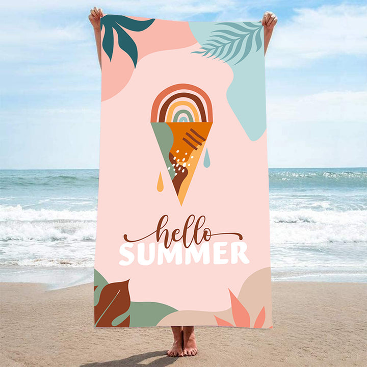 Ladies beach towel with maritime stripe pattern Kalsten