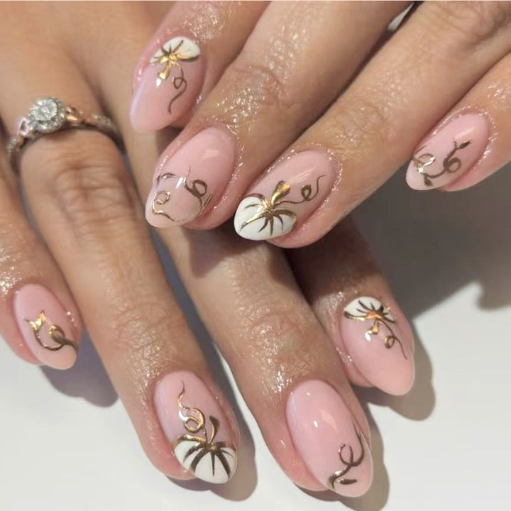 Elegant Floral Nail Art Design Kalsten