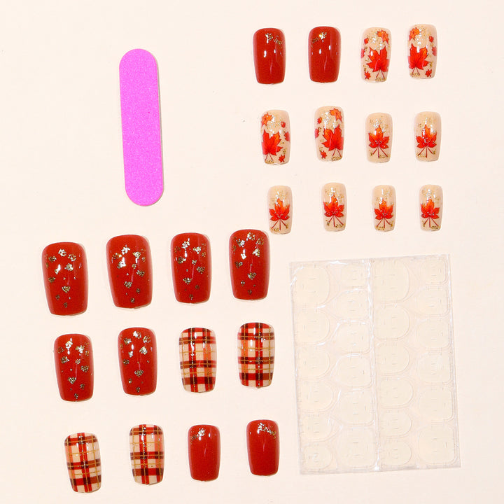 Artistic Fall-Themed Nail Art Extensions Kalsten