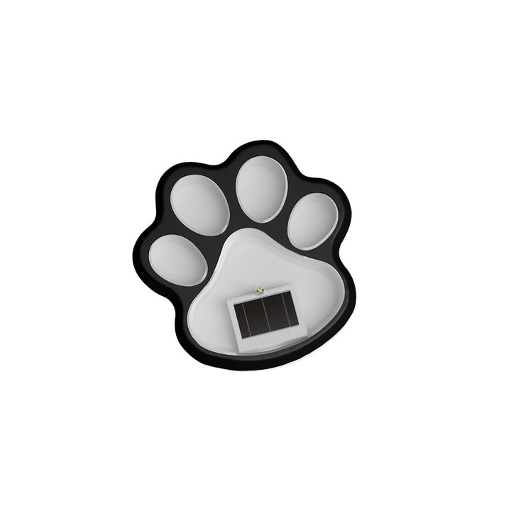 Paw Print Solar Garden Pathway Stake Lights With Integrated Panel And Ground Spike Mount Kalsten