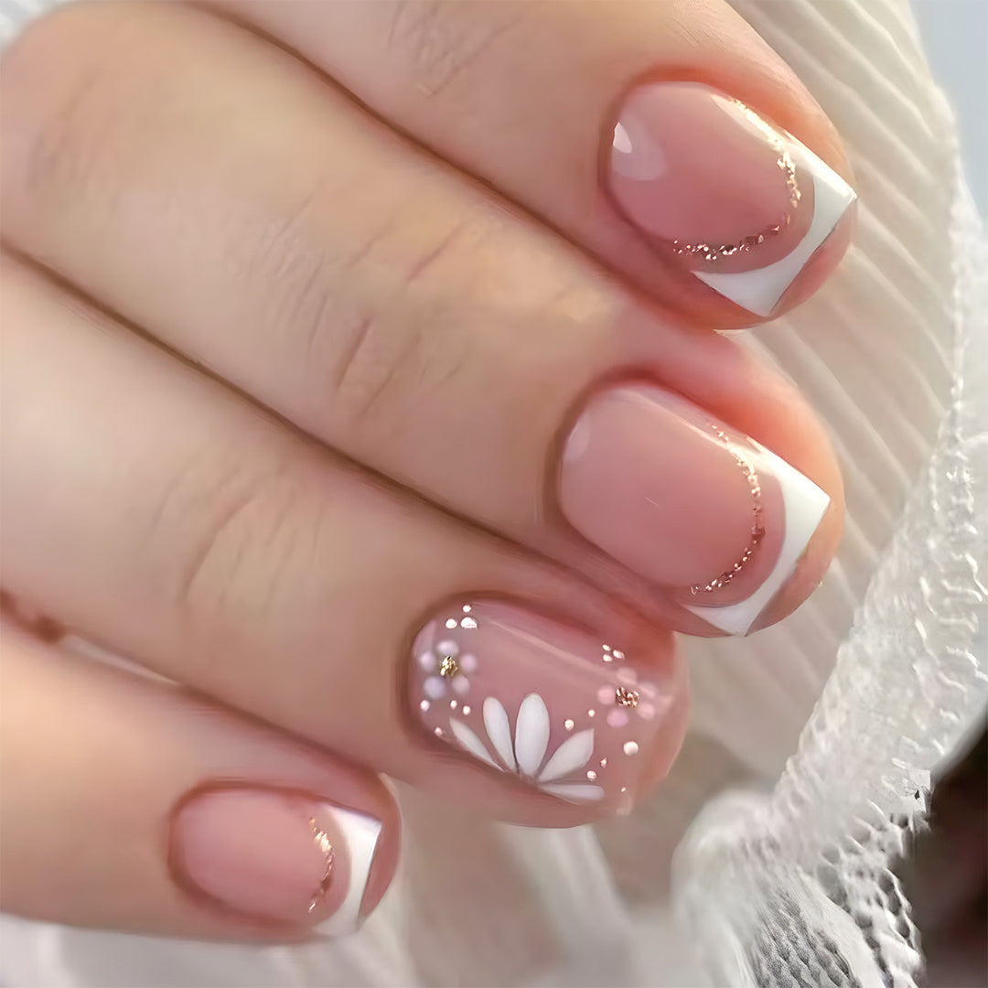Floral Design Acrylic Press-On Nails Kalsten