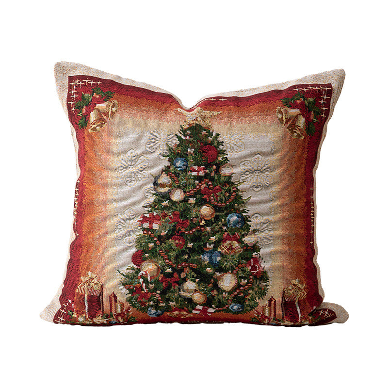 Christmas tapestry cushion cover with Santa motif and tapestry-like weave structure Kalsten