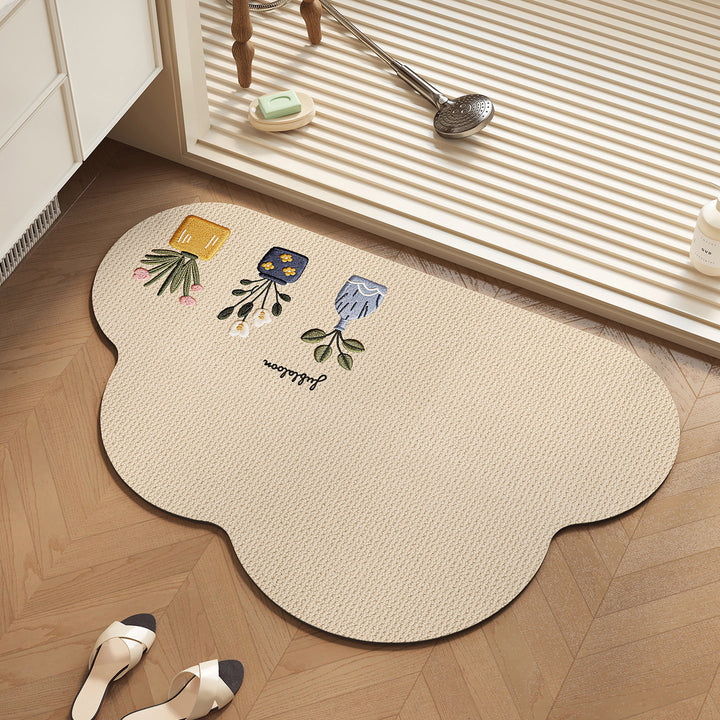 Decorative Cloud-Shaped Bath Mat