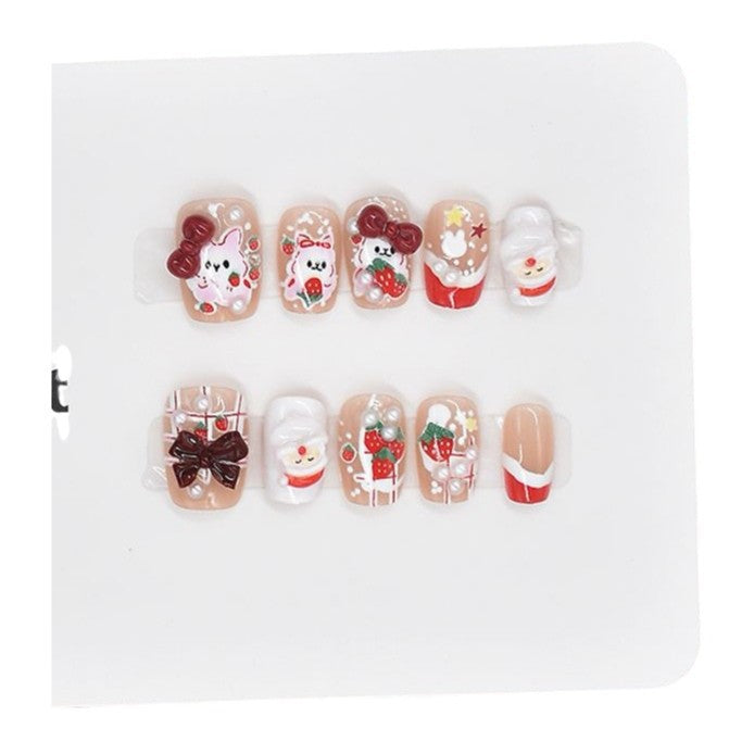 Festive Character-Themed Press-On Nail Set Kalsten
