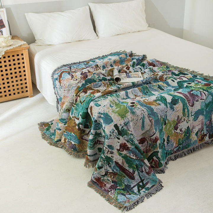 Floral Woven Throw Blanket