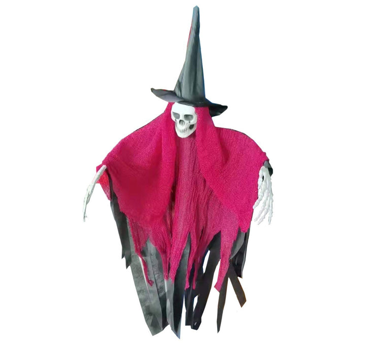 Halloween decoration figure with skeletonized wizard