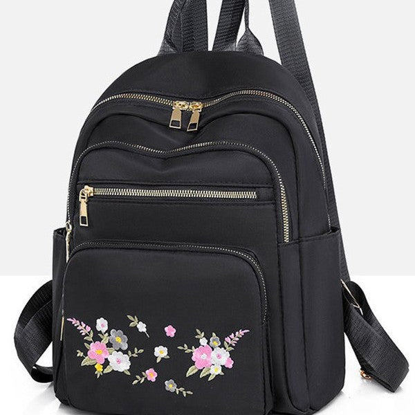 Women's Floral Embroidered Backpack Kalsten