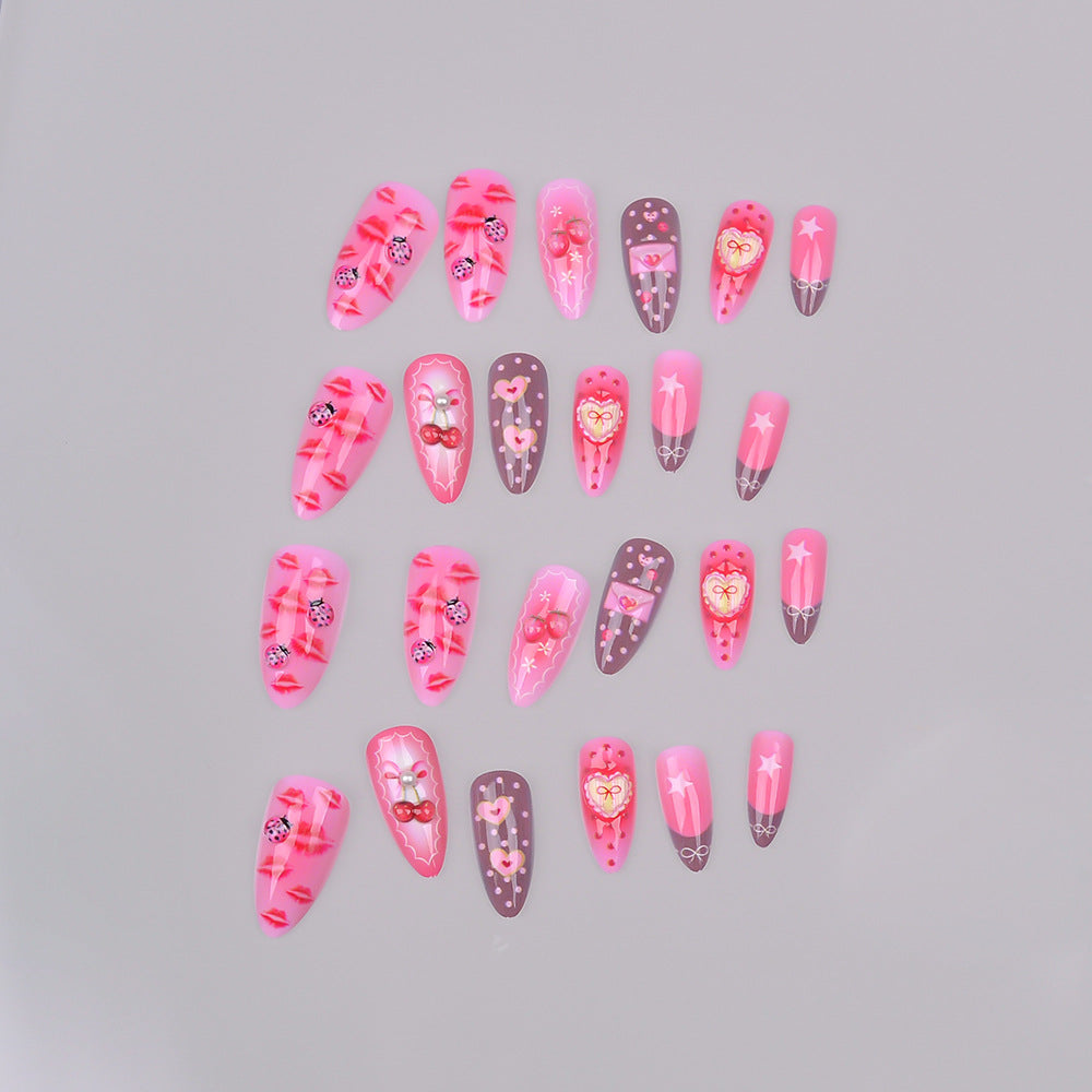 Romantic Themed Press-On Nail Set Kalsten