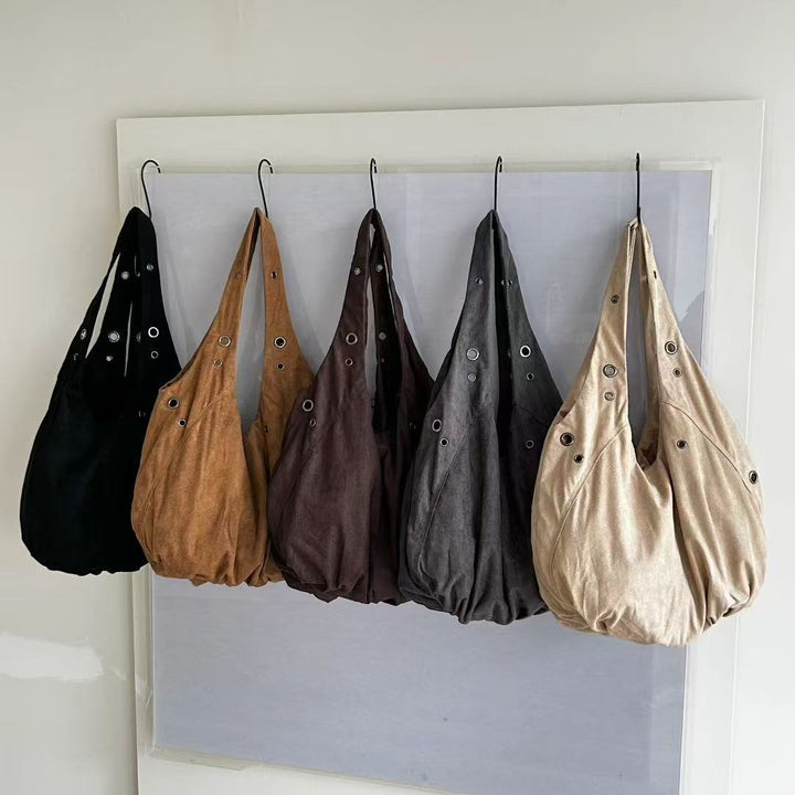 Slouchy Canvas Shoulder Bag