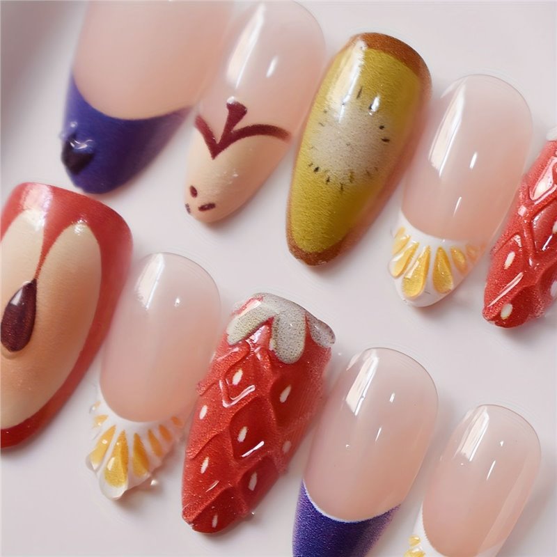Artistic Fruit-Themed Press-On Nails Kalsten