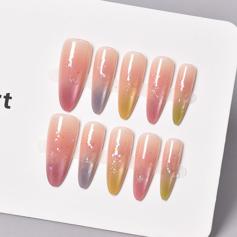 Glittery Ombre Nail Extensions Kalsten