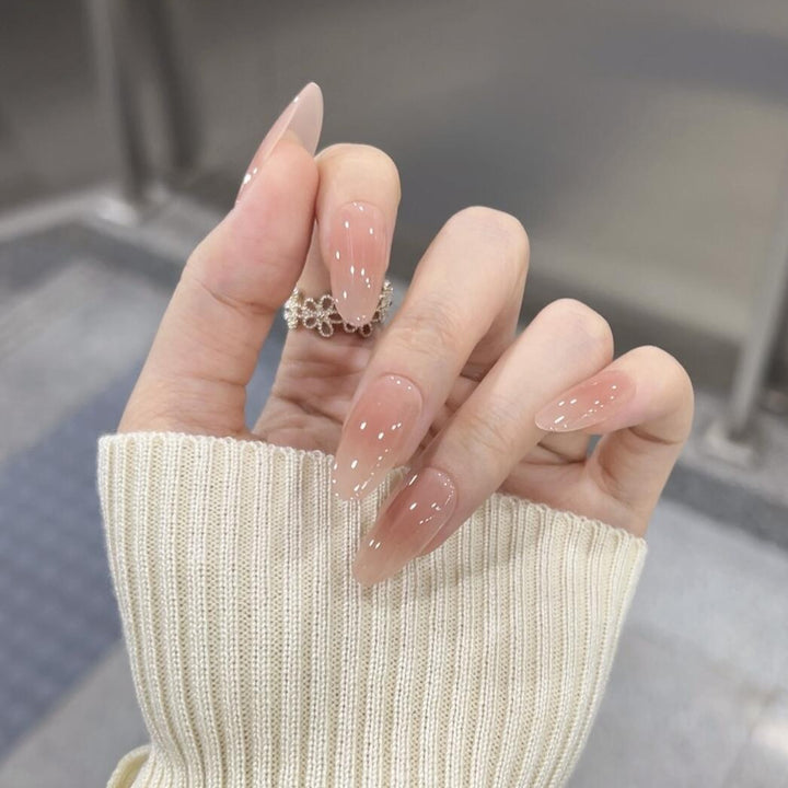 Artificial nails with elegant glitter effect Kalsten