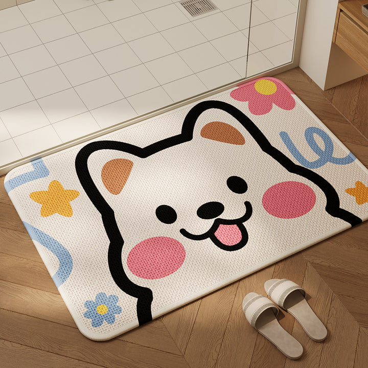 Decorative Cat-Themed Bath Mat Kalsten