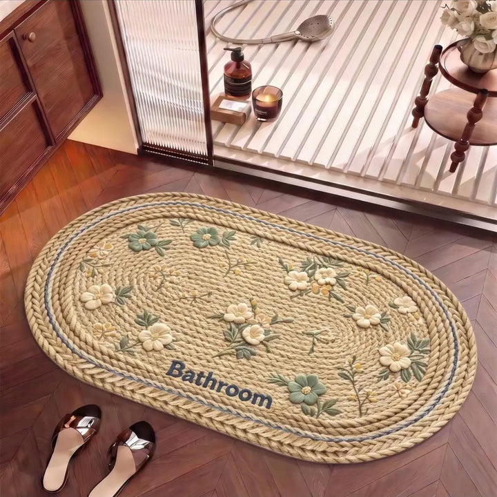 Elegant Textured Bathroom Mat