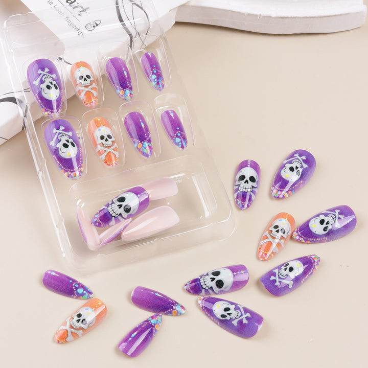 Halloween-Themed Skull Nail Art Set Kalsten