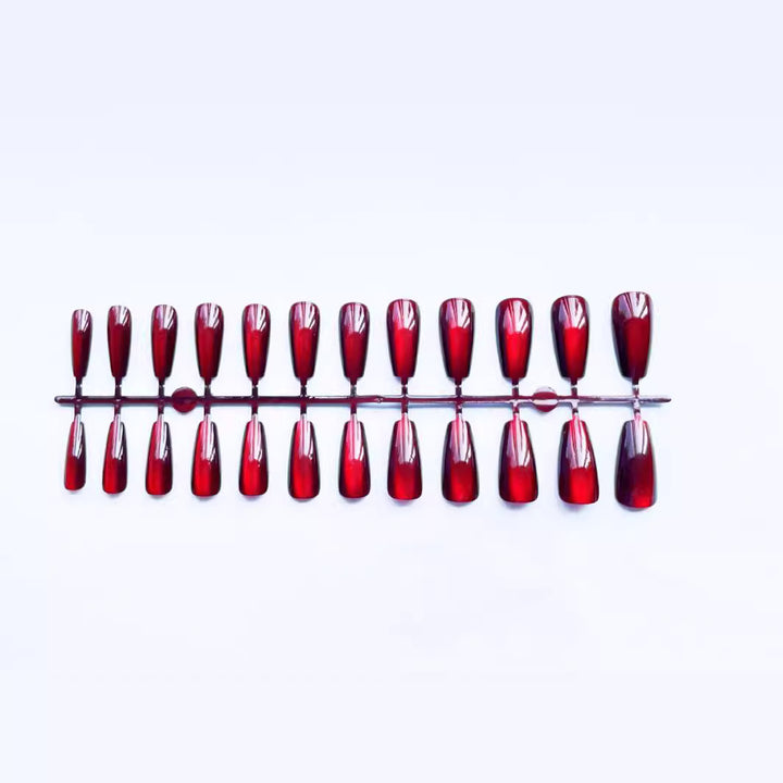 High-Gloss Almond-Shaped Press-On Nail Set Kalsten