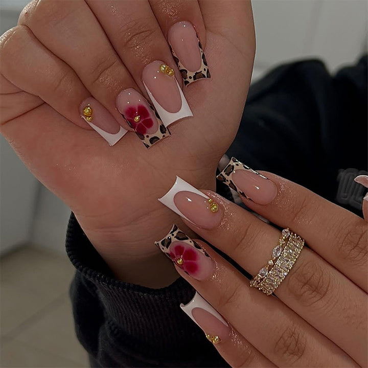 Decorative Flower Press-On Nail Set kalsten