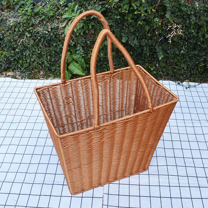 Stylish Handwoven Storage Basket with Twin Handles Kalsten
