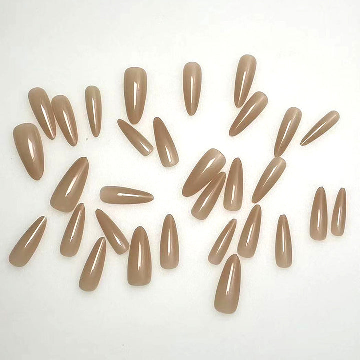 Elegant Glossy Almond-Shaped Acrylic Nails Kalsten