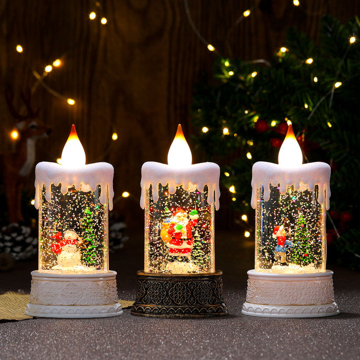 LED Illuminated Snow Globe Candle Decoration Kalsten