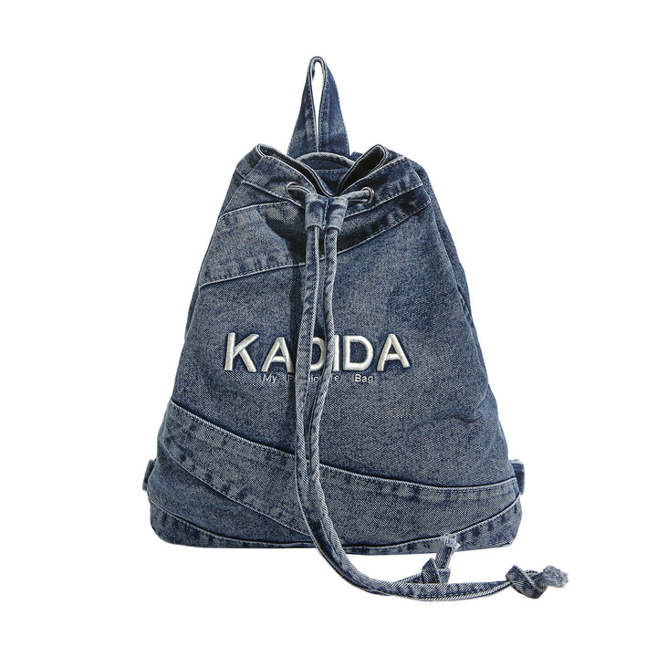 Casual Drawstring Denim Backpack Kalsten