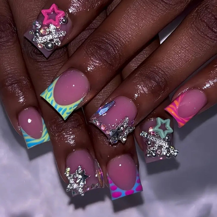 Decorative 3D Star-Embellished Nail Art Kalsten