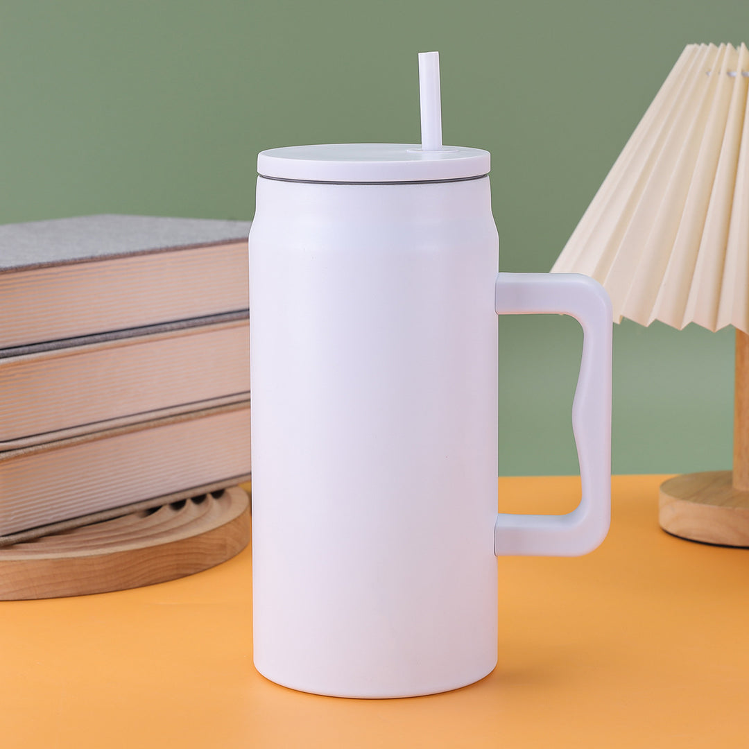 Ladies thermal mug with lid and straw Kalsten
