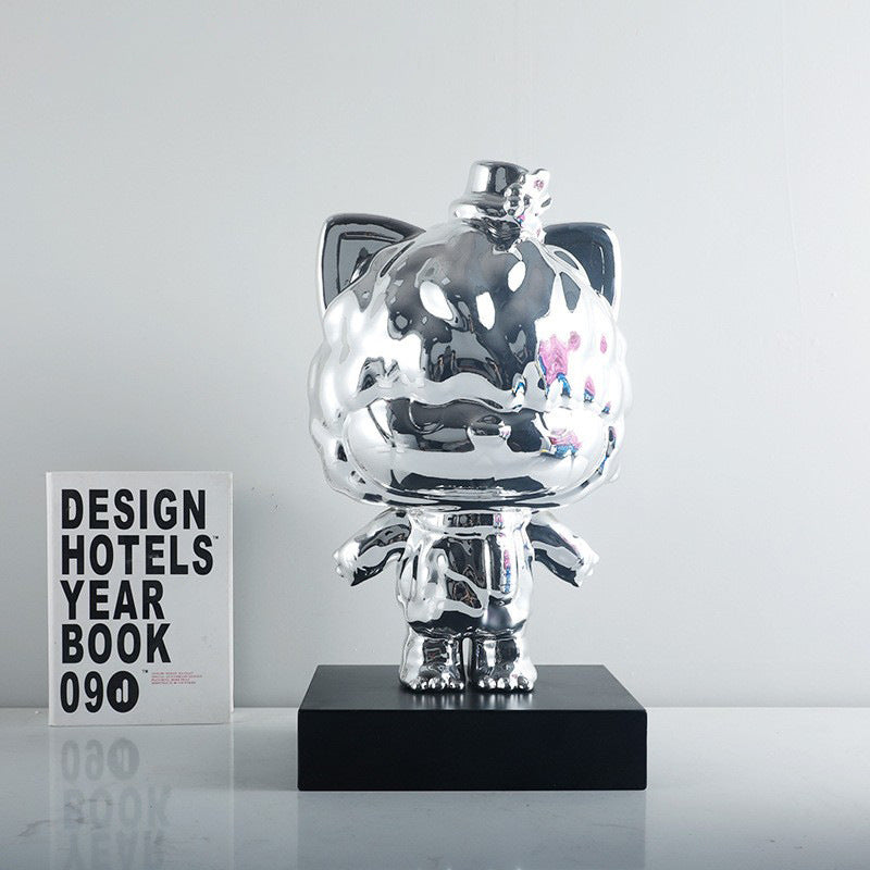 Decorative Stainless Steel Cat Sculpture