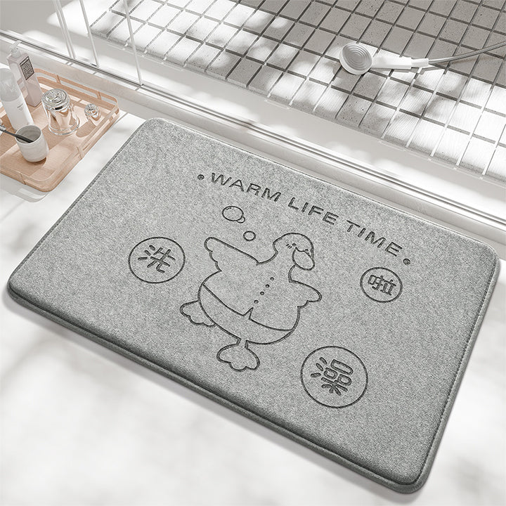 Playful Bunny Design Bath Mat Kalsten