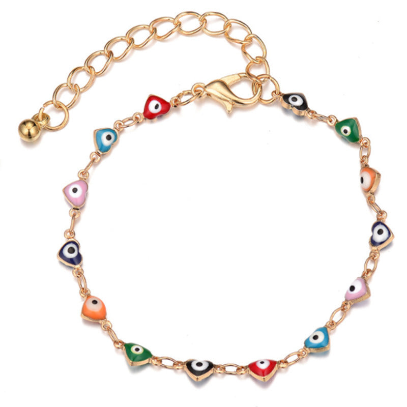 Colorful Evil Eye Charm Anklet Kalsten