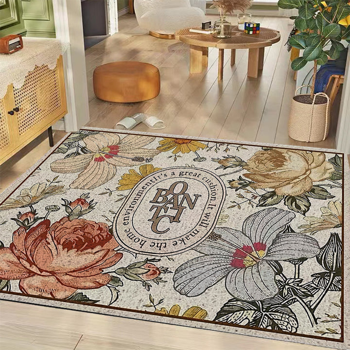 Floral Patterned Decorative Area Rug