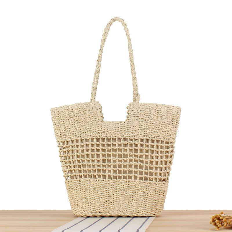 Net shopping bag made of natural woven wicker Kalsten