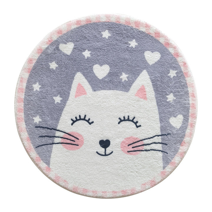 Playful Airplane-Themed Round Area Mat Kalsten