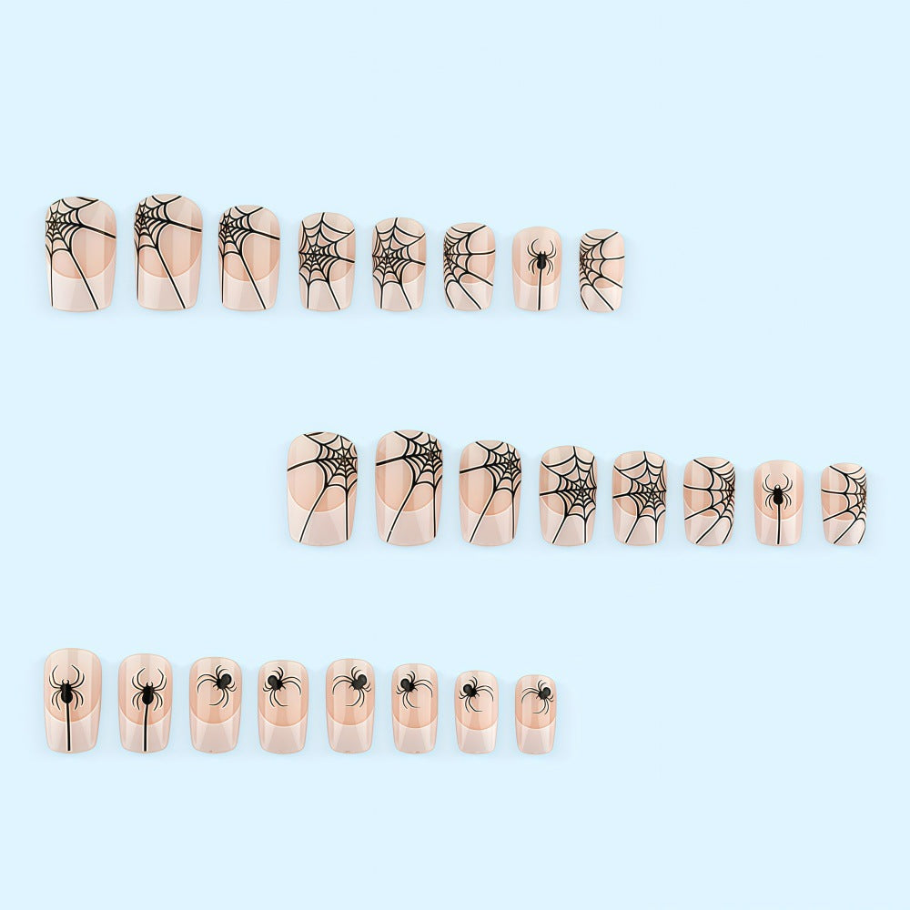 Halloween Artificial Nails with Spider and Web Design Kalsten