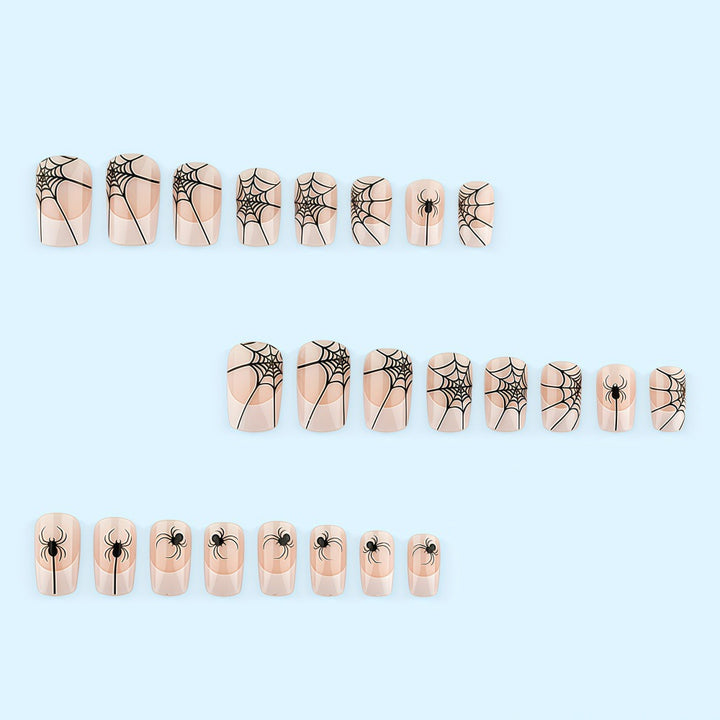 Halloween Artificial Nails with Spider and Web Design Kalsten